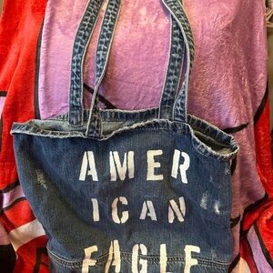American Eagle Denim Tote Bag